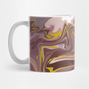 Dusty Rose and Purple with Gold Silk Marble - Purple, Pink, Beige Liquid Paint Pattern Mug